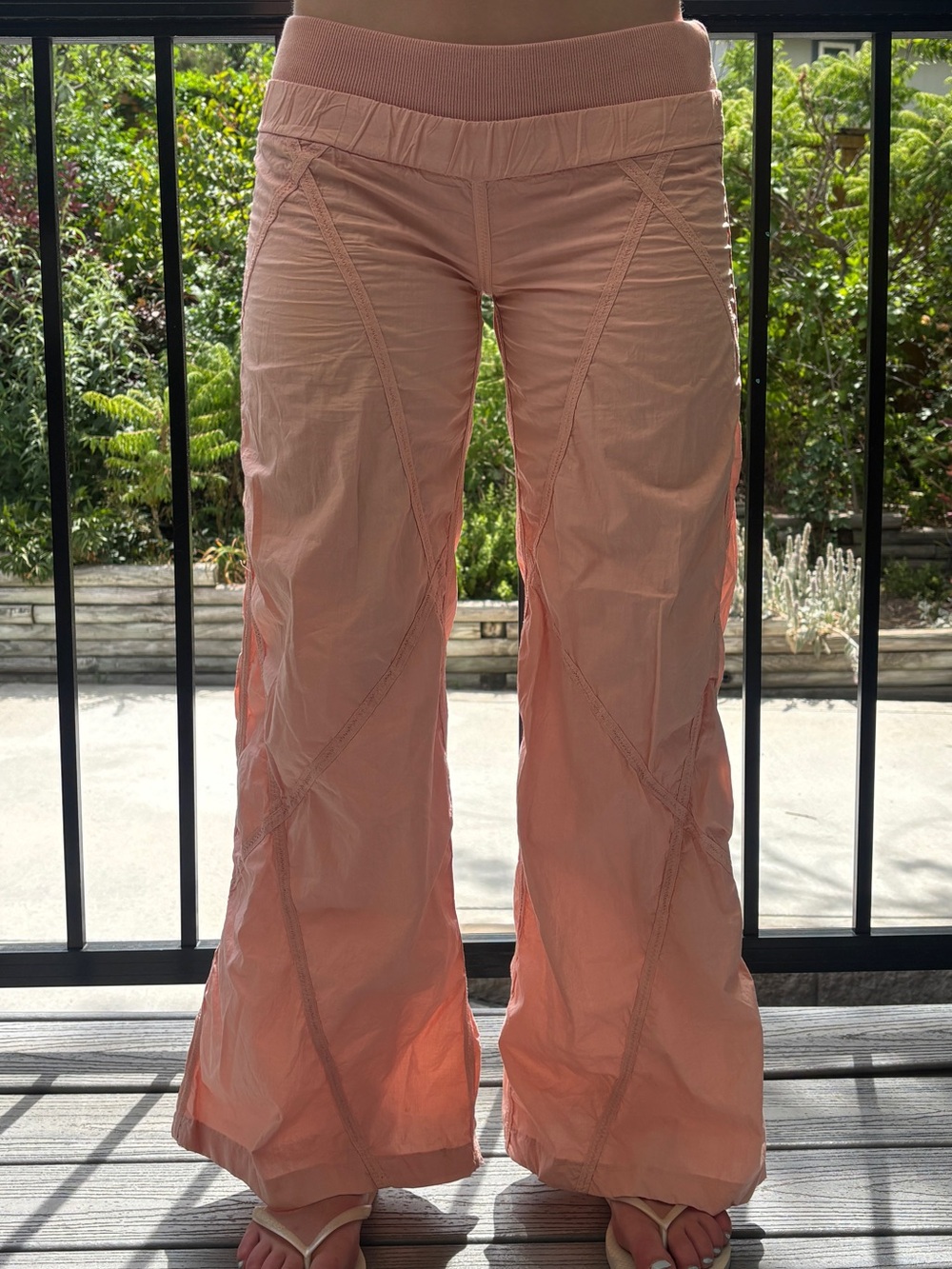 Made in Italy Peach Wide-Leg Lounge Pants